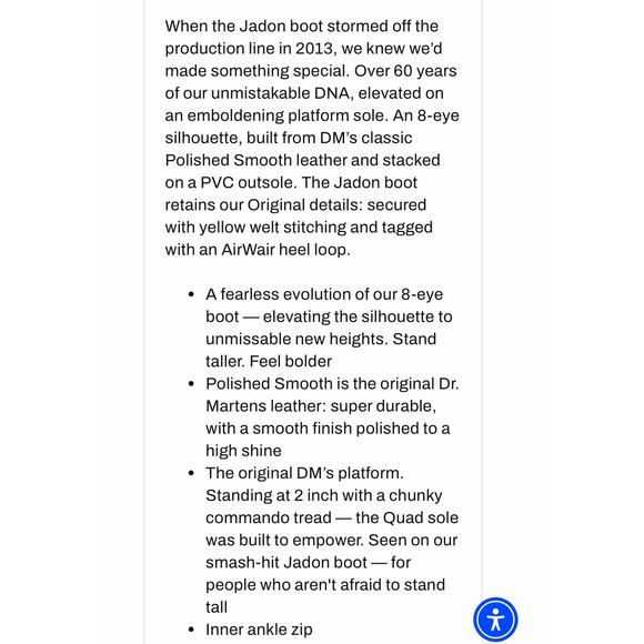 Worn TWICE $210 Dr. Marten Jadon Smooth Black Leather Platform Combat Boots 8 - Picture 13 of 15